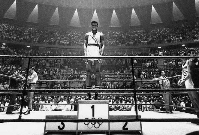 Cassius Clay, poi Muhammad Ali, alle Olimpiadi di Roma 1960